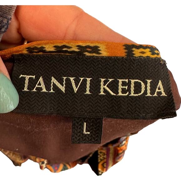 Anthropologie Tanvi Kedia Sumana Kaleidoscope Boho Festival Tunic - Large - Picture 9 of 12